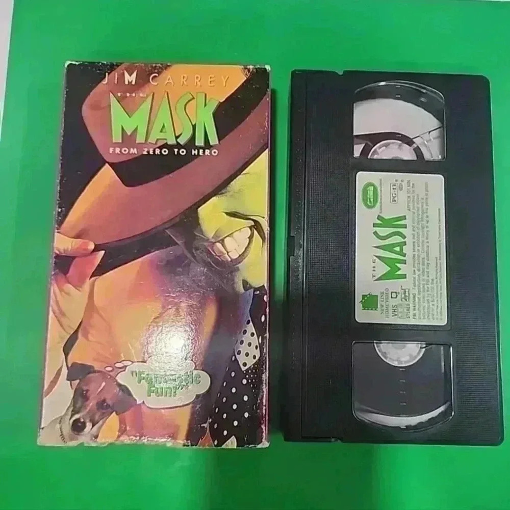 The Mask VHS VCR Video Tape Used Movie Jim Carrey